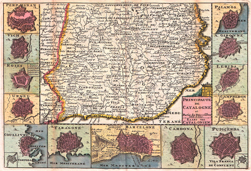 Catalonia (omgeving Barcelona) 1747 La Feuille
